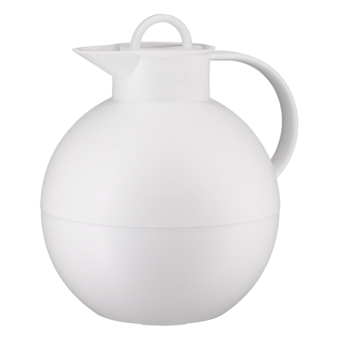 alfi Kugel isoleerkan in coconut white, ontwerp van Ole Palsby