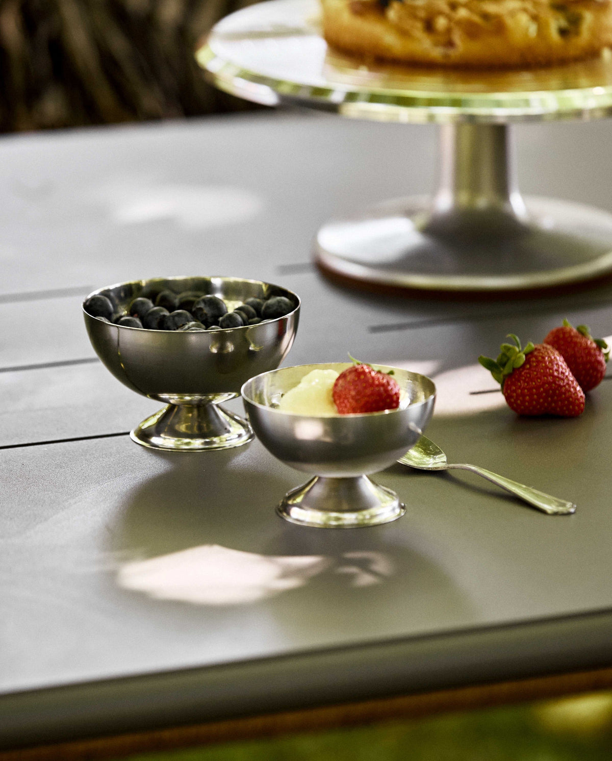 Nordal chroom schaal met fruit