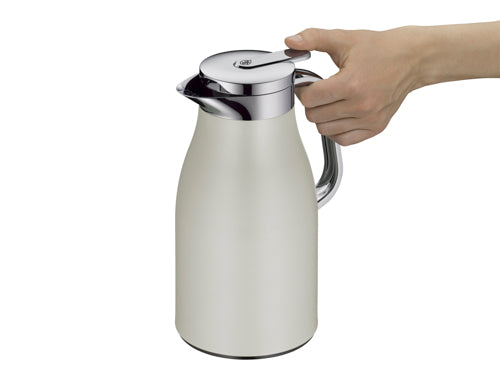 Alfi Skyline thermoskan 1 liter Silver Lining – schenken met één hand